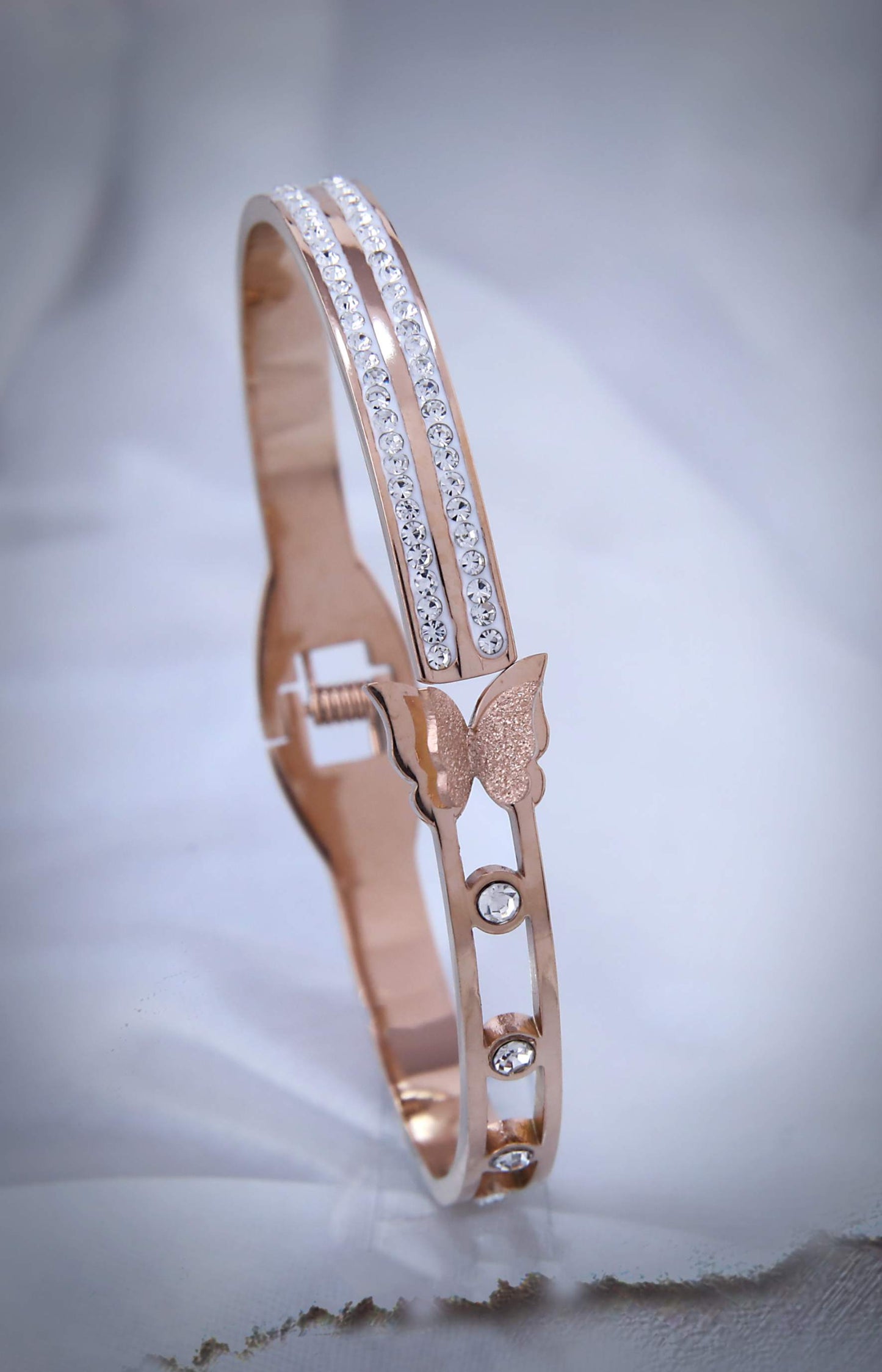 Beautiful Butterfly Kada: Timeless Elegance with Diamonds | Khushy Jewellery