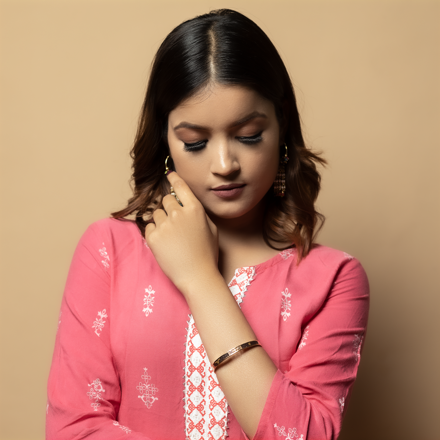 Khushy Jewellery Presents: Classy LV Golden Kada for Timeless Style