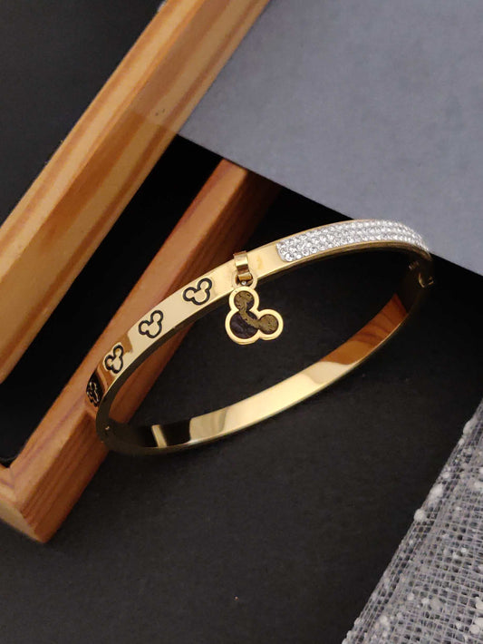 Beautiful Micky Diamond Kada: Anti Tarnish Luxury by Khushy Jewellery
