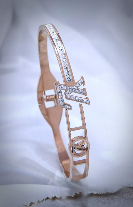 Gleam with Glamour: Classy LV Golden Kada by Khushy Jewellery