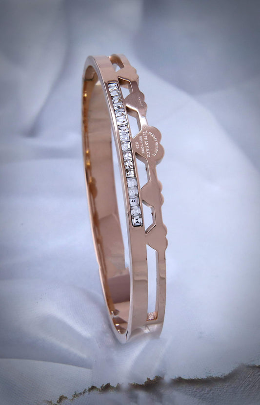 Forever Sparkling: Classic Diamond Kada | Khushy Jewellery